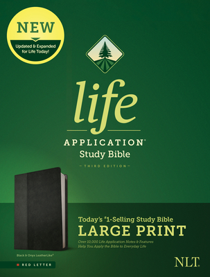 Image for Tyndale NLT Life Application Study Bible, Third Edition, Large Print (LeatherLike, Black/Onyx, Red Letter) – New Living Translation Bible, Large Print Study Bible for Enhanced Readability