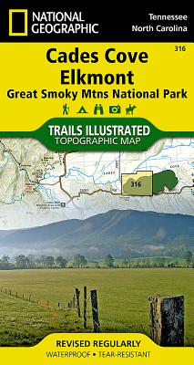 Great Smoky Mountains National Park West: Cades Cove, Elkmont Map