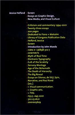 Screen: Essays on Graphic Design, New Media, and Visual Culture