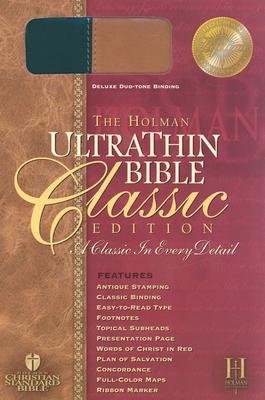 The Holman Ultrathin Bible Classic Edition: Black and Tan Suede Duo-Tone, Bonded Leather