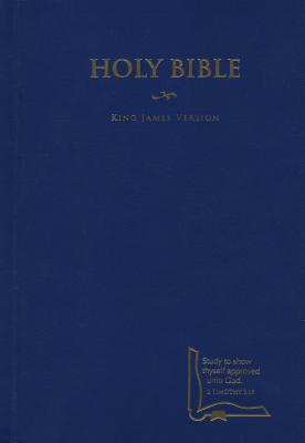 KJV Drill Bible, Blue Hardcover, Black Letter, Presentation Page, Bold Verse Numbers, Participation Record, Easy-to-Read Bible Type