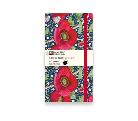 Image for Bex Parkin: Red Poppies Flame Tree Sticky Notes Folder Bex Parkin: Red Poppies Flame Tree Sticky Notes Folder