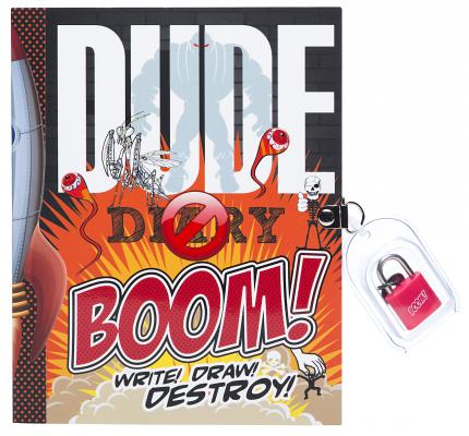 Dude Diary Boom! - Boys Ages 8+ - Fun Illustrated Activity Diary - Lock & Keys
