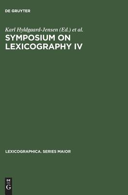 Symposium on Lexicography IV (Lexicographica. Series Maior) (German Edition)
